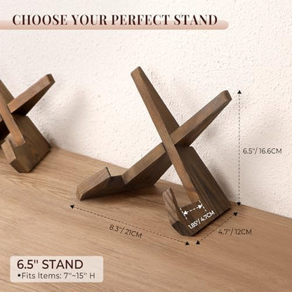 ANBOXIT Plate Stand for Display - 6.5 Inch Plate Holder Easel | Wooden Decorative Table Top Plate Stand, Picture Frame Holder for Photo