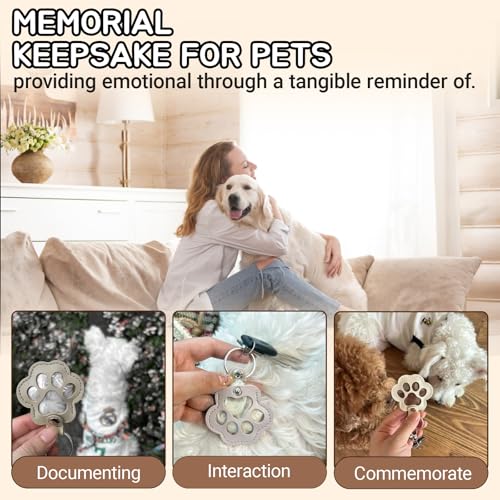 Dog Fur Storage Keychain（1Pcs,Light Brown） - color: Light Brown