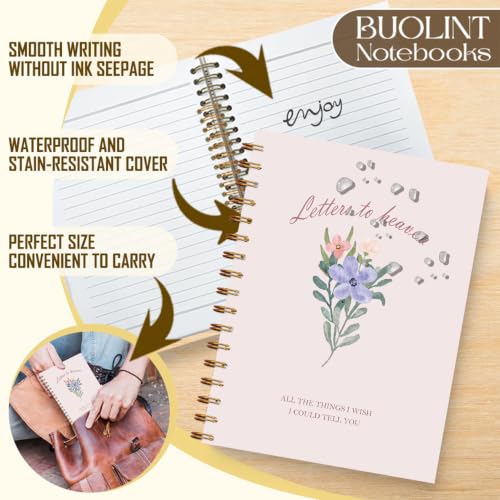 Letters to Heaven Memorial Journal Gift 5.5x8.3in(Pink) - color: Pink