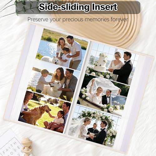 Aevdor 2 Pack 4x6 Photo Albums, Holds 600 Photos, Linen Cover, Beige - color: 2 Pack Beige
