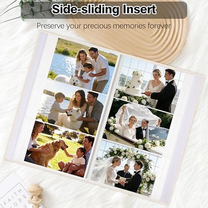 Aevdor 2 Pack 4x6 Photo Albums, Holds 600 Photos, Linen Cover, Beige - color: 2 Pack Beige