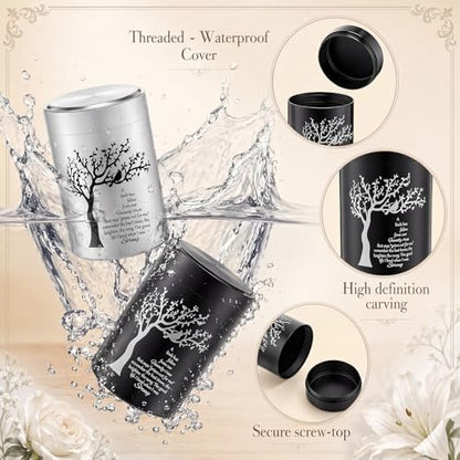 8 Sets Family Tree 3 Inches Urns Necklace for Human Ashes Small Cremation Urn Keepsake of Loved One Pet Ash Holder for Sharing Memorial a Limb Has Fallen from The Family Tree (Stylish)
