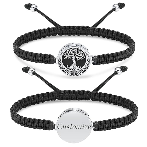 Imrsanl Tree of Life Urn Bracelet for Ashes for Women Men - color: Customize