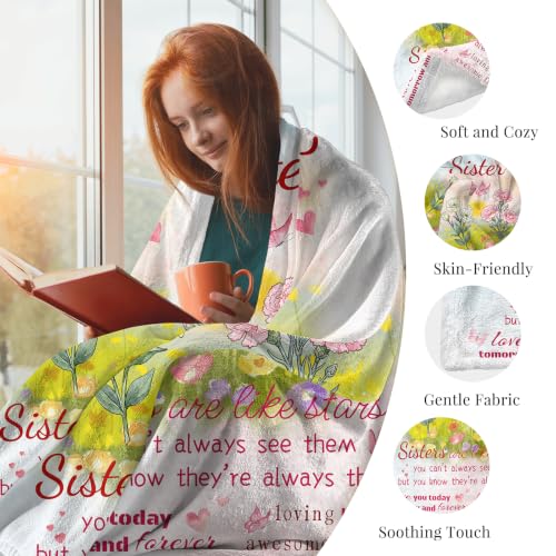 OHOIT Sister Birthday Gifts Blanket, Sisters Gifts from Sister 40"x60" - color: Sister, size: Throw Size 40" x 60" (100 x 150 cm)