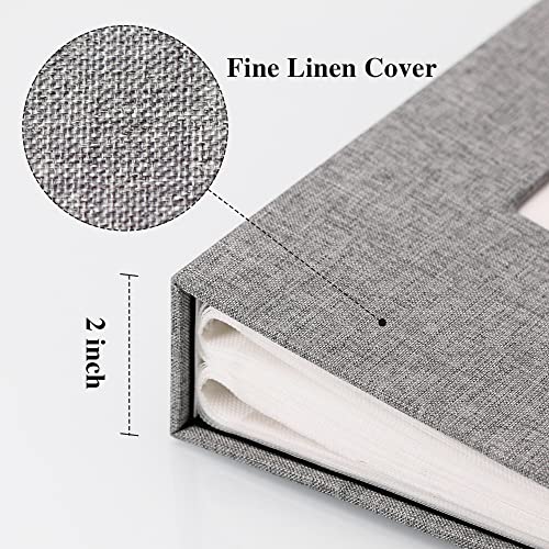 Vienrose 4x6 Photo Album,300 Pockets,Linen Cover with Window,Grey | Linen Hardcover, Slip In Photo Book, Family Memory Album, Travel Keepsake - color: Grey, size: 300 Pocket