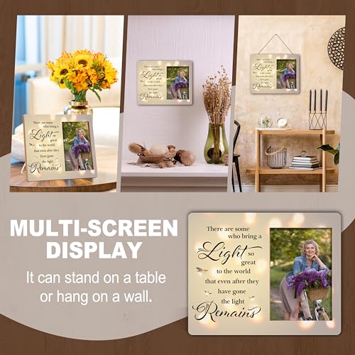 There Are Some Who Bring A Light Memorial Picture Frame, Gifts For Loss Of Mother Father Grandma, Sympathy Frame For Loss Loved One, In Loving Memory Photo Frame, Bereavement Gifts -09