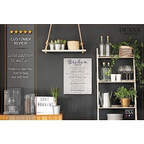 Dexsa Broken Chain 11.75 x 15 Wood Plank Look Wall Art Plaque | Made in the USA - size: 11.75" x 15"