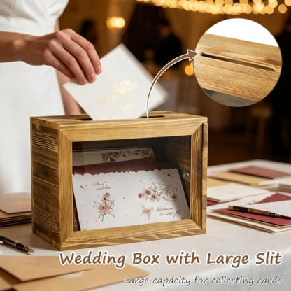 Wedding Card Box, Wooden Keepsake Card Box for Party, Bridal Shower