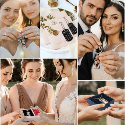 Custom Keychain with Picture Personalized Photo Keychain Gift for Father's Day Valentines Day Men Boyfriend - color: Keychain: Photo Engraving / Optional Customization (Black)
