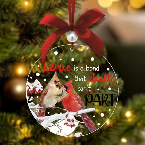 Tian Zhun Cardinal Memorial Gifts for Loss of Loved One Mom Dad Son Husband Daughter Brother Sympathy Bereavement Gifts Cardinal Memorial Christmas Ornament for Christmas Tree - color: Memorial Gifts