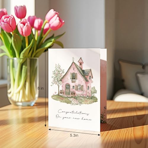 Qiliji New Home Congratulations Card & Gift, Housewarming Card, House Warming Gift, New House Gifts, Moving Cards, First Home Cards for Men Women - color: New Home Congratulations