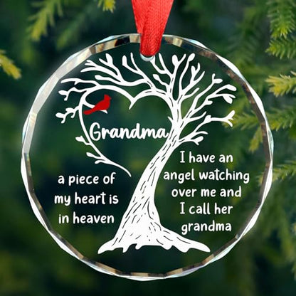 Memorial Gifts for Loss of Grandma Sympathy Gifts for Loss of Loved One, Bereavement Remembrance Gift for L OSS of Grandma, Memorial Gift for Women Glass Ornament