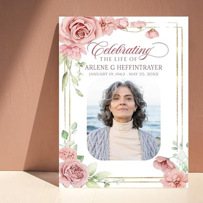 Celebration life Sign, Personalized Welcome Sign, Custom Memorial Sign, In Loving Memory Sign, Funeral Welcome Sign, Celebration of Life Welcome Sign, Celebration Life Poster -6 - color: Backgrund#6