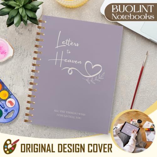 Letters to Heaven Grief Journal Gift, 5.5x8.3in（Purple） - color: Purple