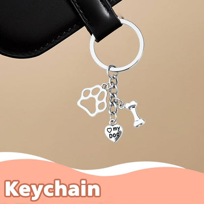Loss of Dog Memorial Gifts Keychain for Dog Loss Key Chain for Pet Lover Pet Sympathy Gift for Dogs Cards Dogs Loss Bereavement Gifts for Women Men Pets Owners Paw Print Sympathy Keychain