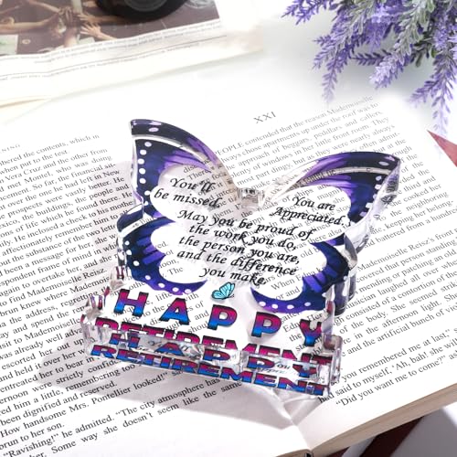 Retirement Gifts for Women 2026, Retired Gifts for Friends Boss Nurse Teachers Retirees Colleagues, Farewell Gift Going Away Gift for Coworkers, Happy Retirement Decorative Signs Plaques - style: Happy Retirement