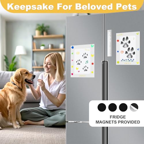 Paw Print Kit for Dogs - Extra-Large Clean Touch Dog Paw Print Kit, Mess-Free Baby Footprint Kit Inkless Hand and Footprint Kit, Dog Nose Print Kit DIY Gift for Dog Lover for Puppy & Newborn