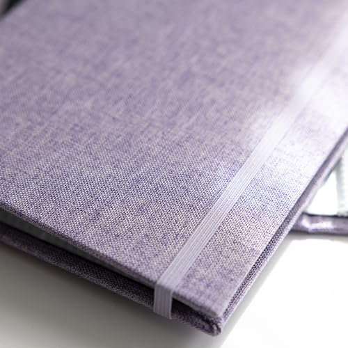 Hardcover Linen Photo Booth Photo Album - For Wedding or Party - Holds 80 Photobooth 2x6 Photo Strips - Slide In (PURPLE LAVENDER, 2X6) - color: PURPLE LAVENDER