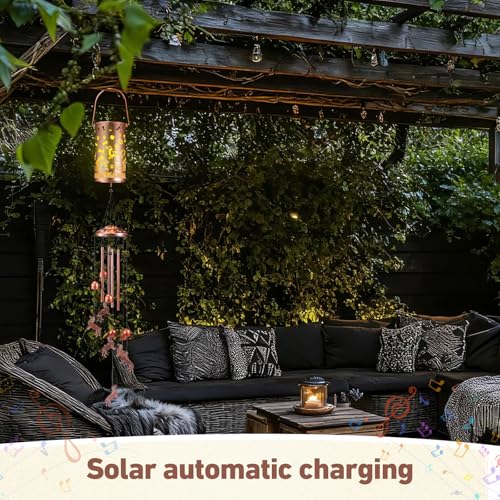Retisee Dachshund Dog Design Solar Wind Chimes Outdoor Metal Dachshund Gifts Solar Light Windchimes Outside Indoors Christmas Decoration Birthday Gift for Home Lawn Porch Patio Garden Yard - style: Dachshund