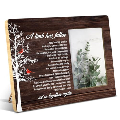 NGAEAK in Memory of Loved One Gifts Memorial Gifts a Limb Has Fallen Wood Picture Frame Sympathy Gifts Bereavement Gifts, Display Photo 4 x 6 Inch