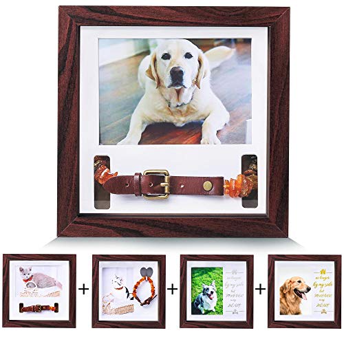 KCRasan Pet Memorial Picture Frame - Sentiment Frame for Loss of Dog Gifts - color: Mahogany