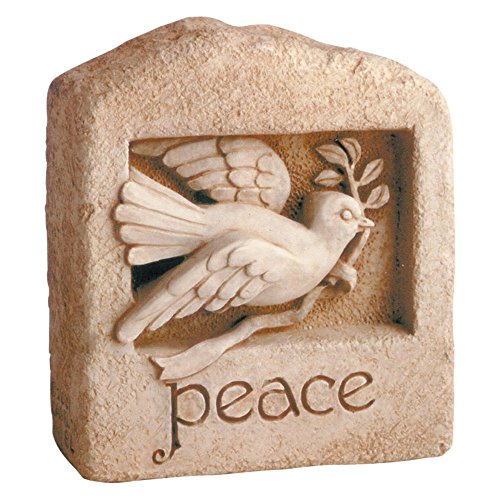 Carruth Studio Wings of Peace - Dove and Olive Branch Sculpture for Christmas, Peaceful Figurine for Bereavement, Bird Decoration for Indoor or Outdoor Use, Yard Sculpture