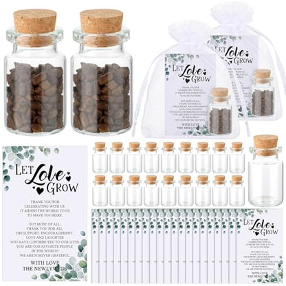 Jingmore 50 Sets Wedding Favors for Guests Let Love Grow Gift, Leaves - style: Leaves