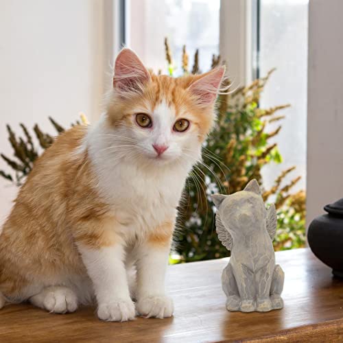 Cat Angel Memorial Figurine, Cat Memorial Gifts, Losing a Cat Sympathy Gift, Cat Gifts for Cat Lovers, Passed Away Cat Gift, Sculpted Hand-Painted Figure - color: Natural-love My Cat (Dark)