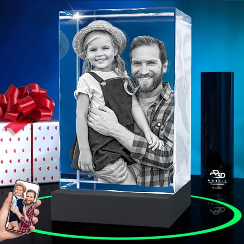 ArtPix 3D Premium Crystal Photo, Personalized Gifts for Women, Wife, Mom, Her, Him, Men, Great Customized Gift With Your Own Photo - Anniversary, Wedding, Birthday - color: Portrait, size: Medium Premium