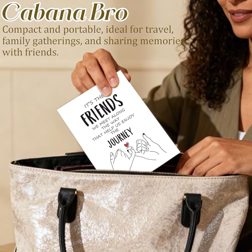 Best Friend Photo Album Holds 36 4x6 Photos, Friendship Gifts for Women, It's the Friends We Meet Along the Way Small Photo Album Memory Keepsake Gift for Family Travel Vacation - color: It's the friends
