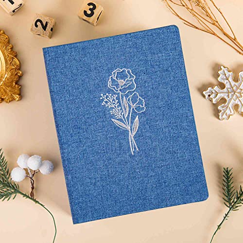 Lanpn Photo Album 4x6 50 Pictures 2 Packs, Small Mini Capacity Linen Photo Book Sets, Each Pack Holds 100 Top Loader Vertical Only Picture for Kids Boy Girls Blue - color: Blue, size: 50 Pockets/2PK