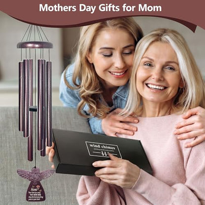 Gardening Gifts for Mom - 32" Angel Wind Chimes for Mothers Day Meaningful Moms Gift, Mama Gifts for Patios, Backyard, Lawn, Unique Birthday Gift for Mom from Daughter - size: F-Mothers Gift