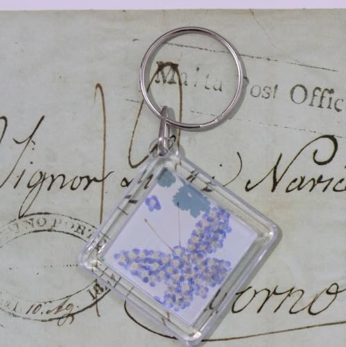 BetterJonny 20Pcs Acrylic Picture Keychain Blanks in Clear Acrylic Picture Frame Keyrings - color: Rhombic