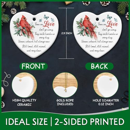 Cardinal Memorial Christmas Ornament Keepsakes - Sympathy, Bereavement Gifts for Loss of Loved One, Condolences Gift, in Loving Memory of Mother, Father, Son, Daughter, Brother, Husband - style: Memorial
