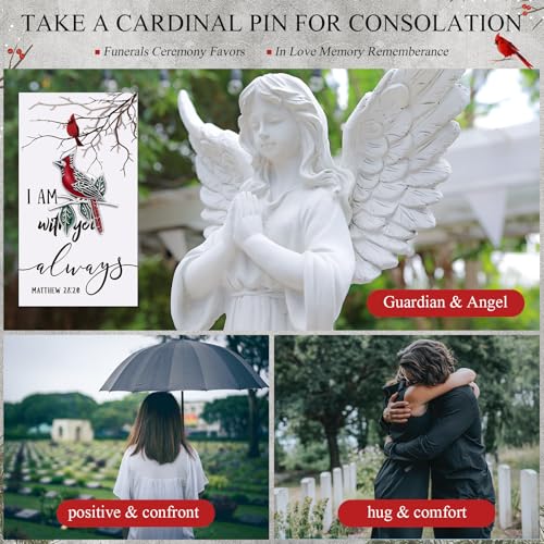 Geosar 150 Pcs Cardinal Pins Bulk Funeral Favors for Gifts, Fashion - style: Fashion