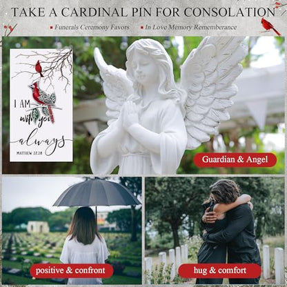 Geosar 150 Pcs Cardinal Pins Bulk Funeral Favors for Gifts, Fashion - style: Fashion