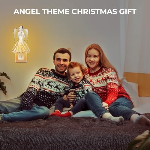 Praying Angel Night Light Plug into Wall with On Off Switch 5w C7 Bulb, Home Decoration for Any Room-Bedroom Bathroom Kitchen Hallway Classroom - style: Angel