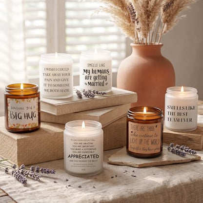 Thank You Gifts for Women, Inspirational Gifts for Women, Birthday Candles | Thoughtful Gifts for Women Friend Mom Girlfriend - You're Amazing Candle, 7oz 45 Hours Lavender & Eucalyptus Scented Candle - color: Merit