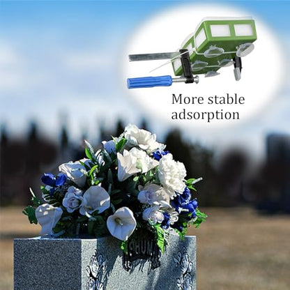 Cemetery Saddle, 3 Pack Headstone Saddles Holders with Foam for Florals and Artificial Flowers for Cemetery Tombstone Memorial Grave Saddles Arrangements