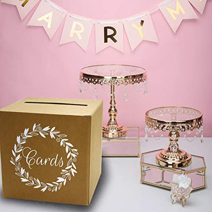 KALEFO Kraft Wedding Card Box for Reception Tables | Cardboard post box collects cards and envelopes at weddings, showers, anniversaries and reception gift tables