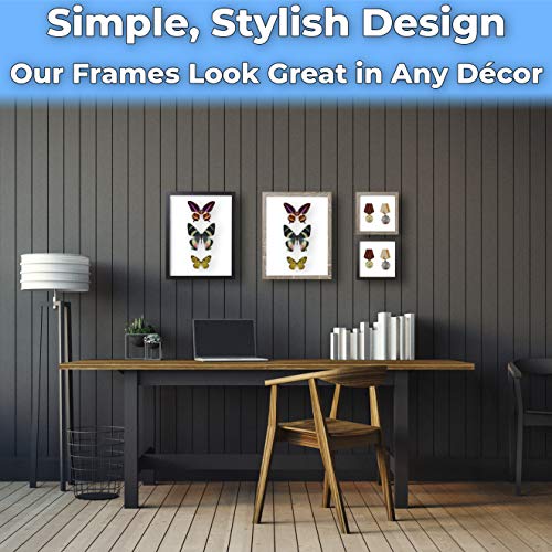 Super-Sturdy, 11x14 Black Shadow Box Frame With Glass 1. Great Seashell Display Case Size 9 None Quality Display Box - color: Black, size: 1pk