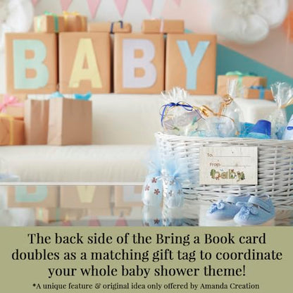 Baby Shower Invites Gender Neutral – Woodland Animal Invitation Bundle with Diaper Raffle Tickets, Book Request Cards & Envelopes. Set of 20 5X7 Woodland Creatures Boy or Girl Invitation Kit Sets - style: Woodland Animal