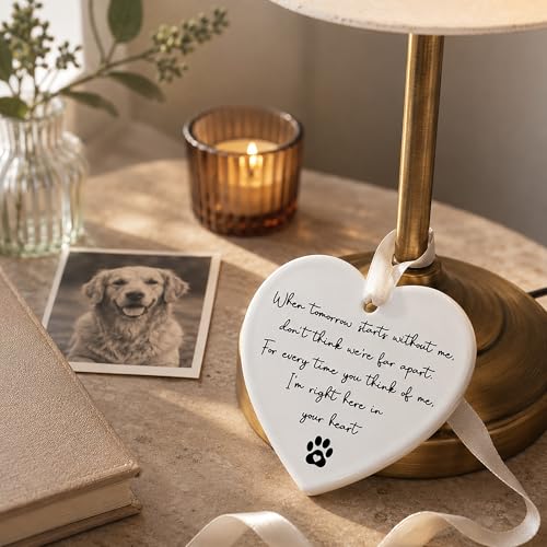 Pet Memorial Ornament Gifts, Loss of Dog Sympathy Card, Bracelet, Keychain | Memorial Bracelet for Pet Loss, Dog Passing Away Keychain, Loss of Dog Sympathy Gift, When Tomorrow Starts Without Me Cat