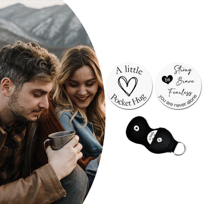 Pocket Tokens Inspirational Gifts for Women Men Daughter Son Encouragement Motivational Gift for Best Friends Family Be Strong Be Brave Be Fearless Pocket Hug Token Keychain for Girls Boys - color: Be Strong Brave Fearless