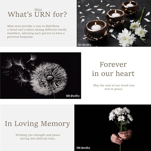 Butterfly Flower Small Cremation Urns for Human Ashes Keepsake Memorial Mini Urns for Dad Ashes Holder for Daughter Son Stainless Steel