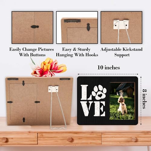 Dog Picture Frames, Puppy Photo Frame, Love Dogs Frames For Pictures, Pet Memorial Gifts, Farmhouse Home Living Room Bedroom Office Decoration -01 - style: Love Dogs 1