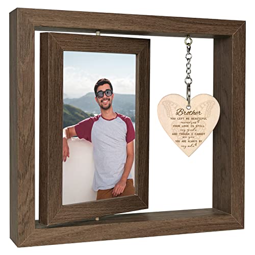 EYITUPC Rotating Brother Memorial Wood Frame Loss of Brother Sympathy Gift - color: Brother