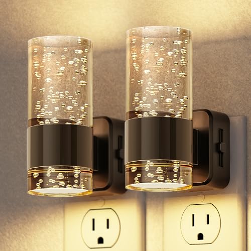 Night Light, Dimmable Night Lights Plug into Wall | LED Night Light, 0-100 LM Adjustable Brightness, 3000K Automatic Plug in Night Lights, Dusk to Dawn Sensor, Hallway Bathroom - color: White, size: 2 Pack