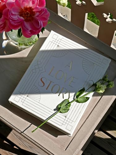Printworks A Love Story Wedding Album, White & Gold - 30-Page Keepsake - color: White and Gold