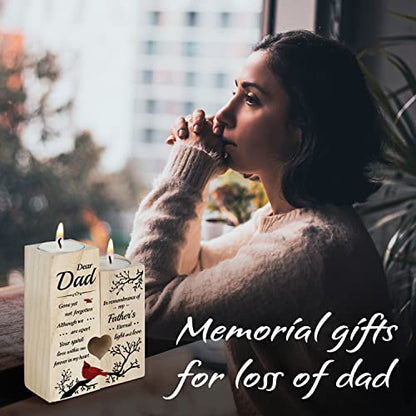 SteadStyle Memorial Gifts for Loss of Dad, Memorial Cardinal Candlestick - style: Dad